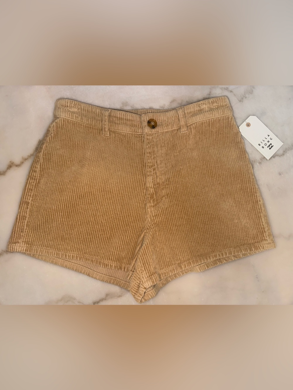 Billabong Tan Corduroy High-Waist Women's Shorts